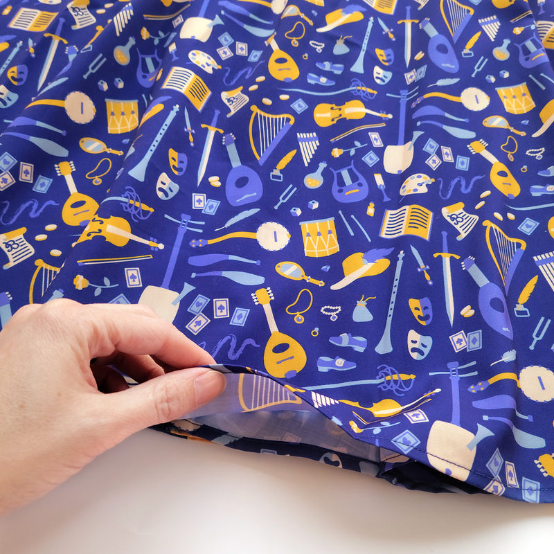 Purple Bard Midi Skirt - Geeky merchandise for people who play D&D - Merch to wear and cute accessories and stationery Paola&