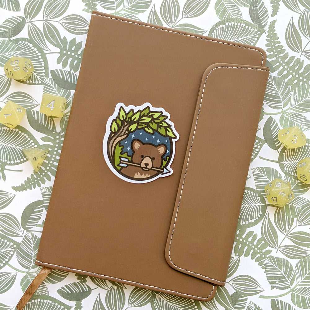 Ranger Scene Sticker - Geeky merchandise for people who play D&D - Merch to wear and cute accessories and stationery Paola's Pixels