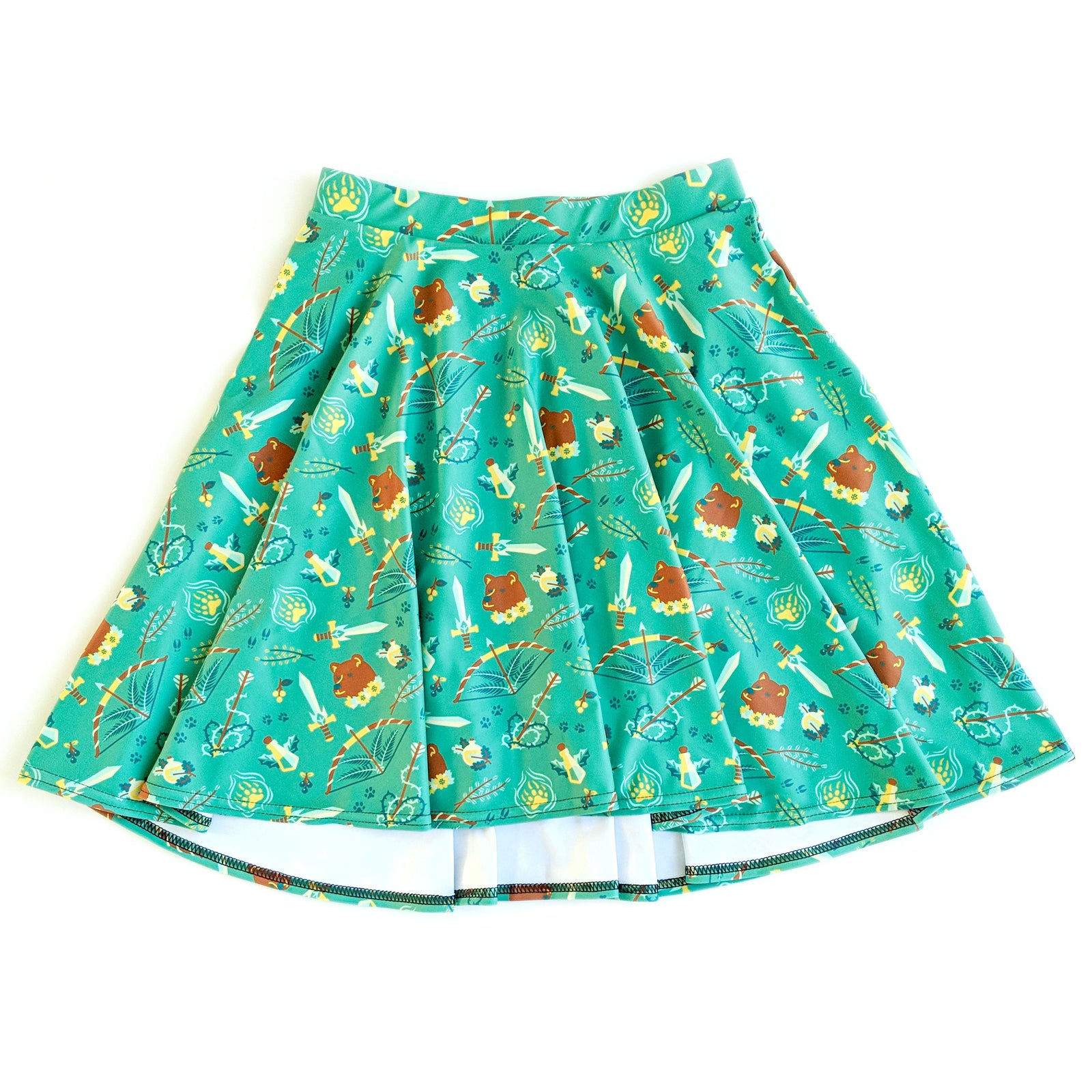 Ranger Skater Skirt - Geeky merchandise for people who play D&D - Merch to wear and cute accessories and stationery Paola's Pixels