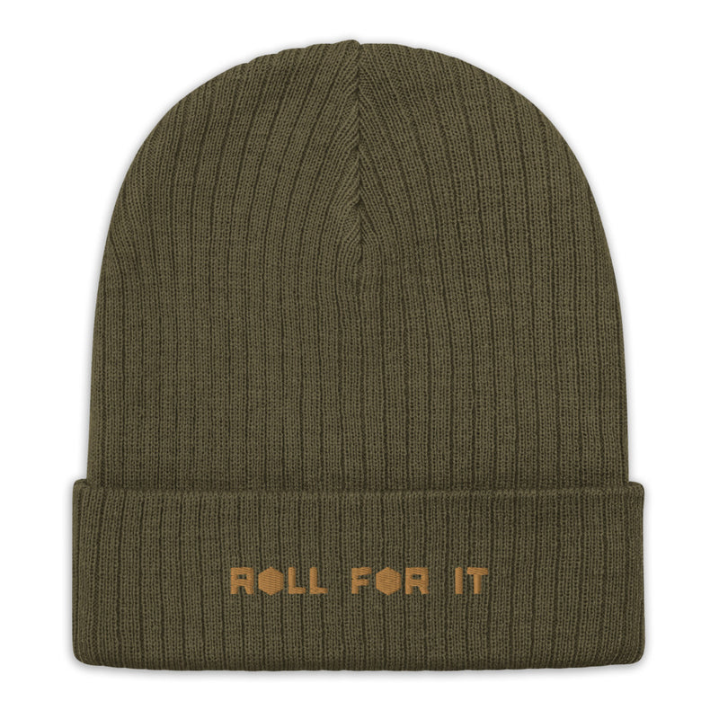 Roll For It Beanie - Geeky merchandise for people who play D&D - Merch to wear and cute accessories and stationery Paola&