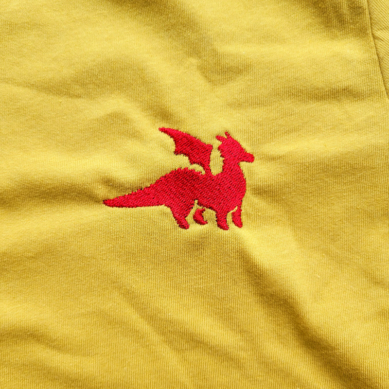 Red Dragon Embroidered Unisex Shirt - Geeky merchandise for people who play D&D - Merch to wear and cute accessories and stationery Paola&