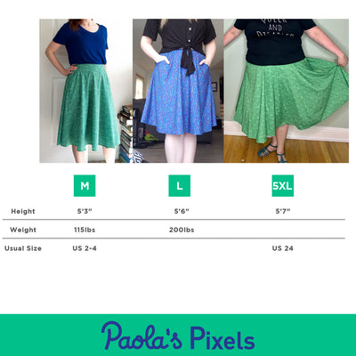 Alchemist Midi Skirt - Geeky merchandise for people who play D&D - Merch to wear and cute accessories and stationery Paola's Pixels