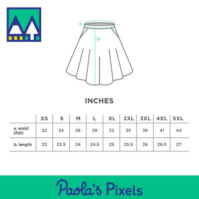 Goblins Midi Skirt - Geeky merchandise for people who play D&D - Merch to wear and cute accessories and stationery Paola's Pixels