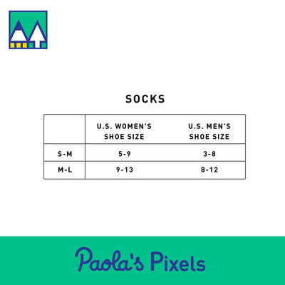 d20 Socks - Geeky merchandise for people who play D&D - Merch to wear and cute accessories and stationery Paola's Pixels