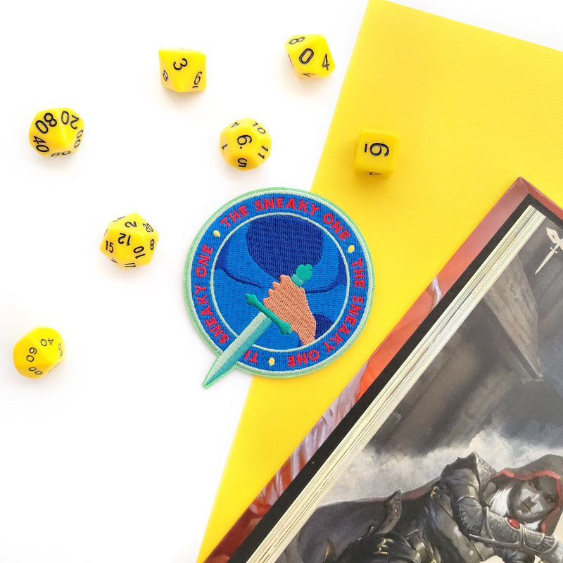 Seconds Sale! The Sneaky One Role Patch - Geeky merchandise for people who play D&D - Merch to wear and cute accessories and stationery Paola&