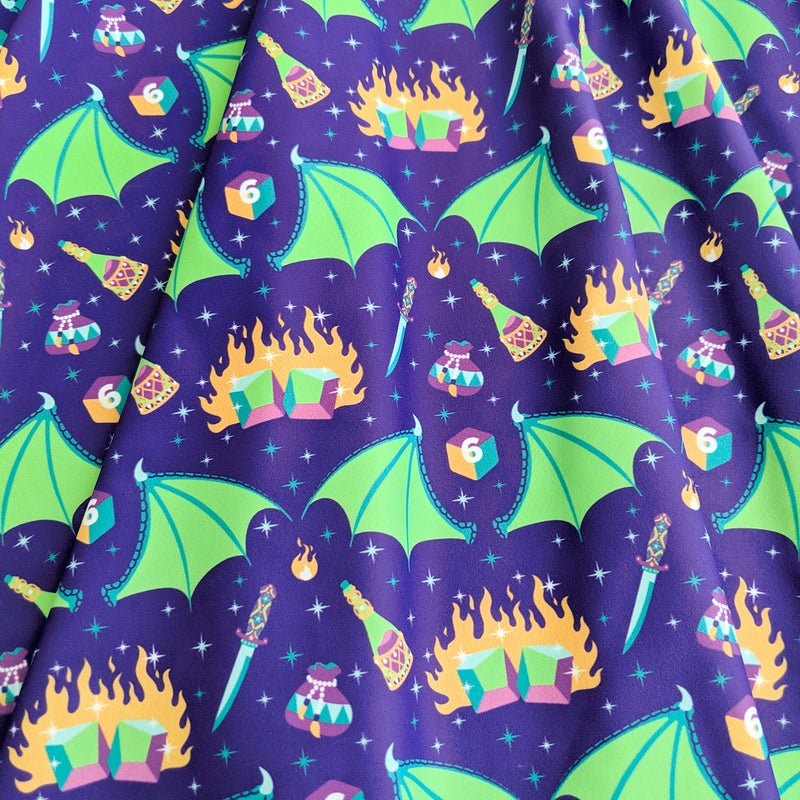 Sorcerer Skater Skirt - Geeky merchandise for people who play D&D - Merch to wear and cute accessories and stationery Paola&