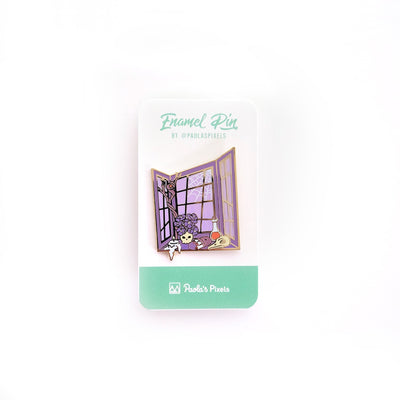 Seconds Sale! The Sorcerer Window Pin - Geeky merchandise for people who play D&D - Merch to wear and cute accessories and stationery Paola's Pixels