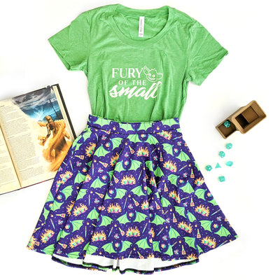 Sorcerer Skater Skirt - Geeky merchandise for people who play D&D - Merch to wear and cute accessories and stationery Paola's Pixels