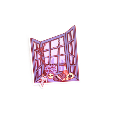 The Sorcerer Window Sticker - Geeky merchandise for people who play D&D - Merch to wear and cute accessories and stationery Paola's Pixels