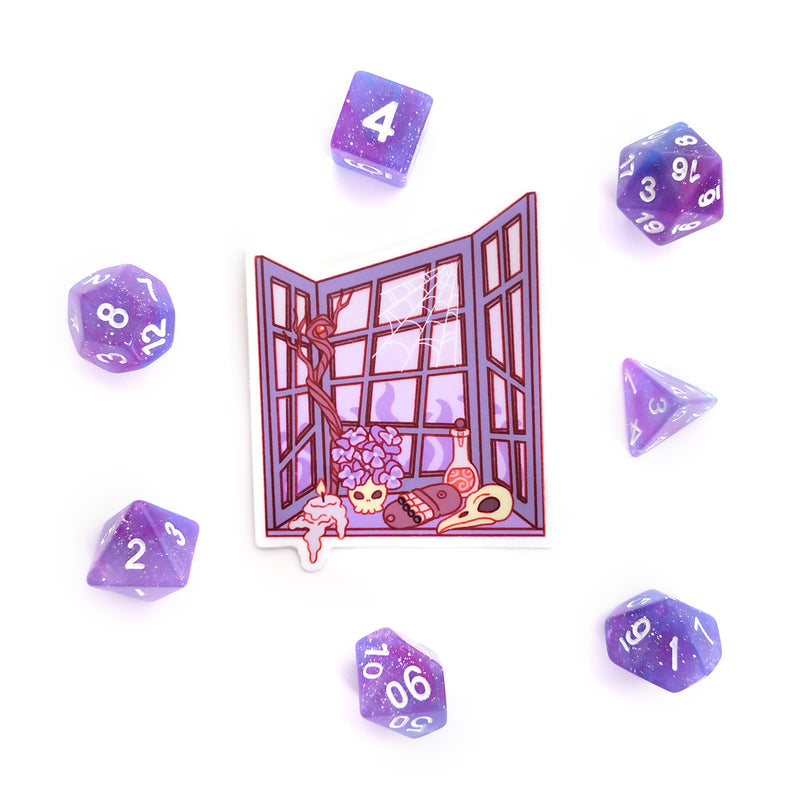 The Sorcerer Window Sticker - Geeky merchandise for people who play D&D - Merch to wear and cute accessories and stationery Paola&