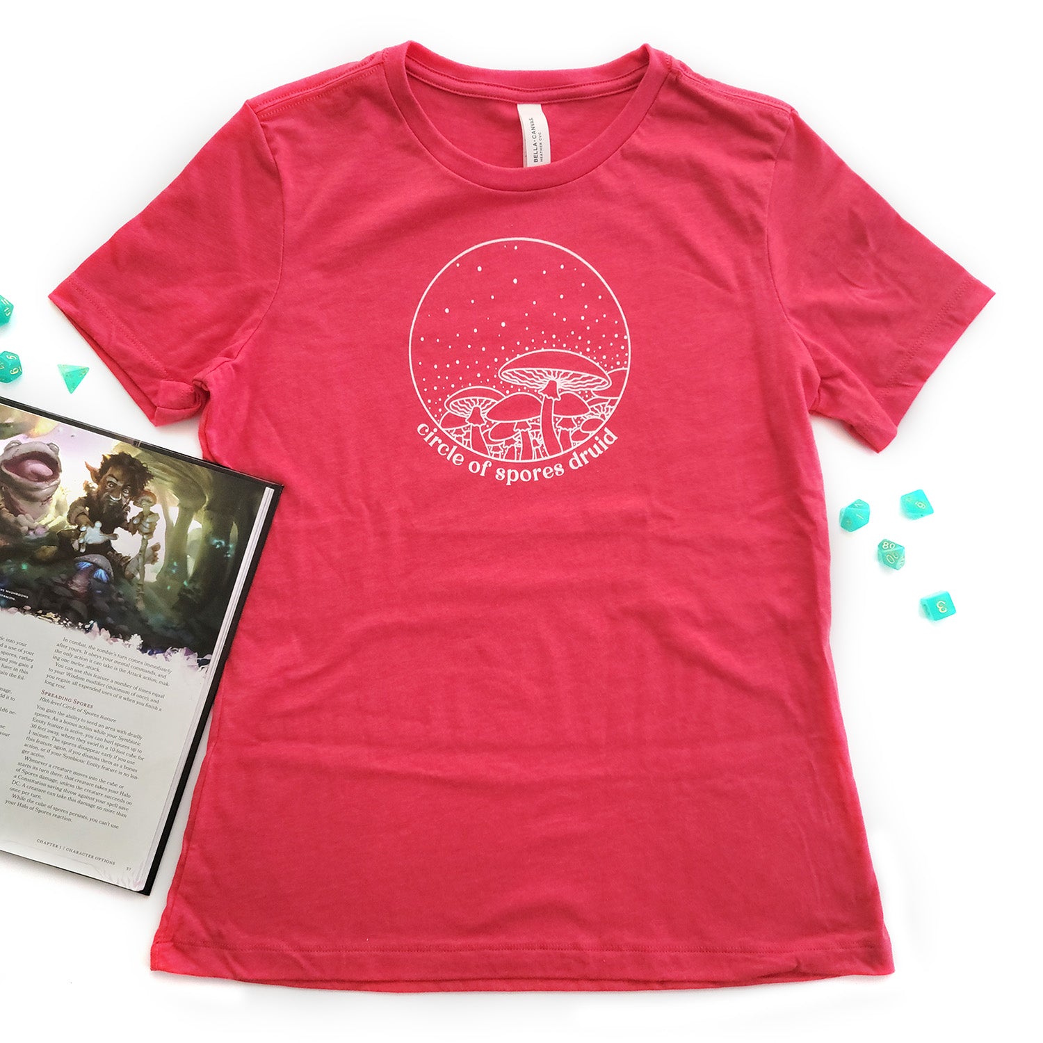 Circle of Spores Druid Women's Shirt - Geeky merchandise for people who play D&D - Merch to wear and cute accessories and stationery Paola's Pixels