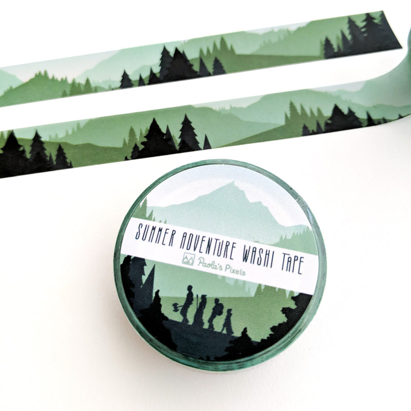 Summer Adventure Washi Tape - Geeky merchandise for people who play D&D - Merch to wear and cute accessories and stationery Paola&