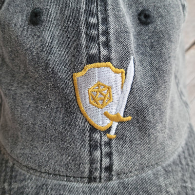 Sword and Shield Cap - Geeky merchandise for people who play D&D - Merch to wear and cute accessories and stationery Paola's Pixels