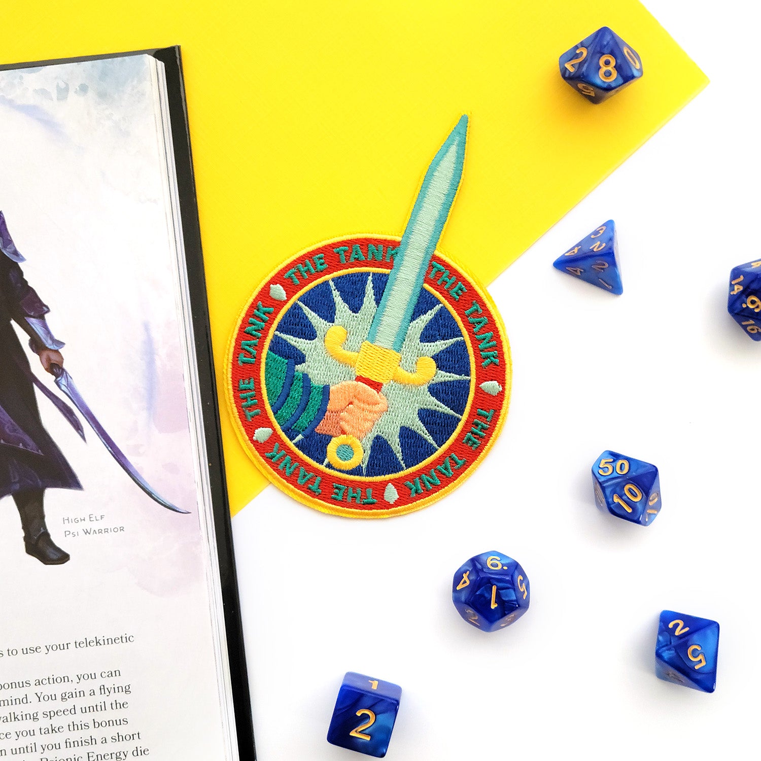 The Tank Role Patch - Geeky merchandise for people who play D&D - Merch to wear and cute accessories and stationery Paola's Pixels