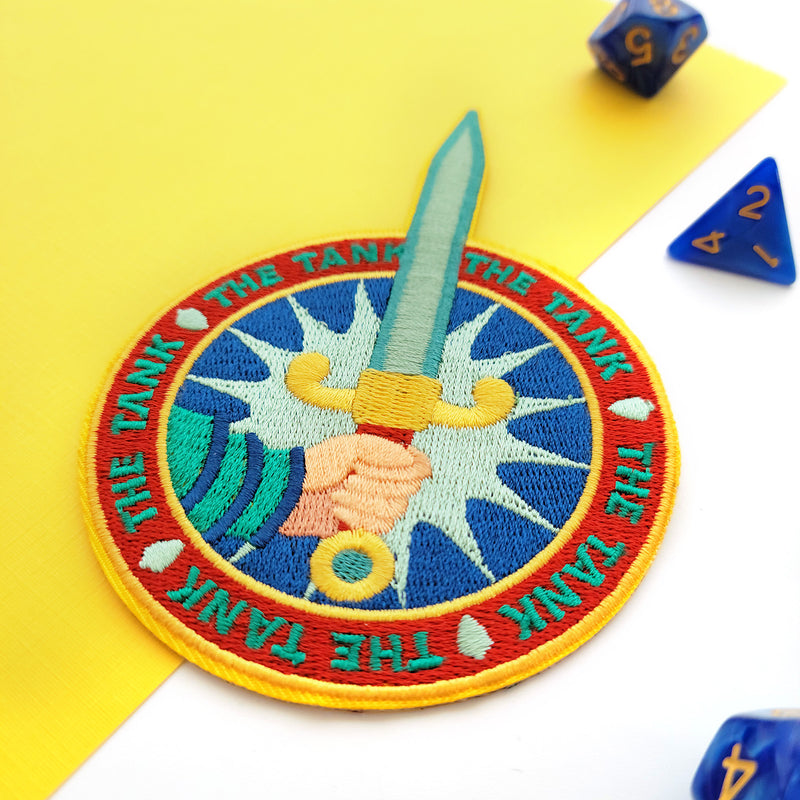 The Tank Role Patch - Geeky merchandise for people who play D&D - Merch to wear and cute accessories and stationery Paola&