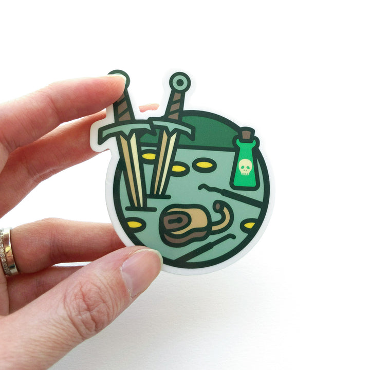 Thief Scene Sticker - Geeky merchandise for people who play D&D - Merch to wear and cute accessories and stationery Paola's Pixels