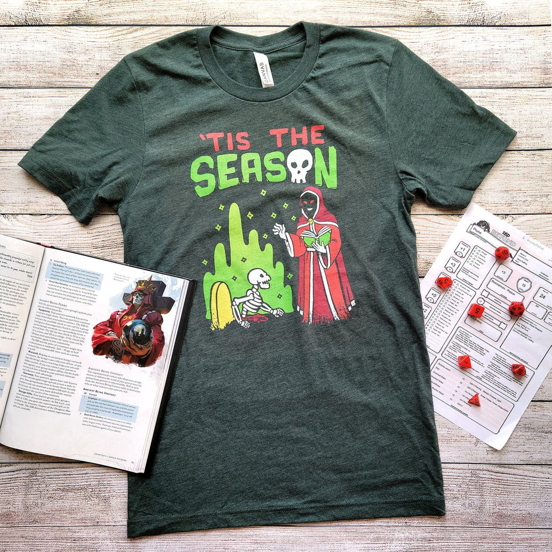 'Tis The Season Shirt - Xmas Edition - Geeky merchandise for people who play D&D - Merch to wear and cute accessories and stationery Paola's Pixels
