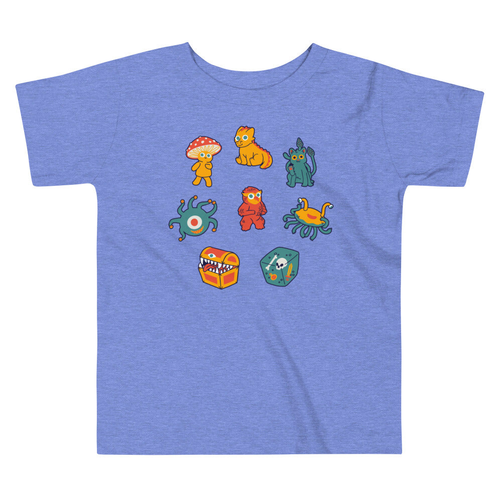 Monster Minis Toddler Shirt - Geeky merchandise for people who play D&D - Merch to wear and cute accessories and stationery Paola's Pixels