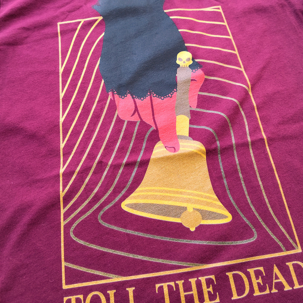 Toll The Dead Shirt - Geeky merchandise for people who play D&D - Merch to wear and cute accessories and stationery Paola's Pixels
