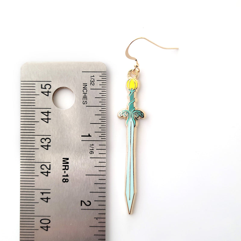Tulip Sword Earrings - Geeky merchandise for people who play D&D - Merch to wear and cute accessories and stationery Paola&
