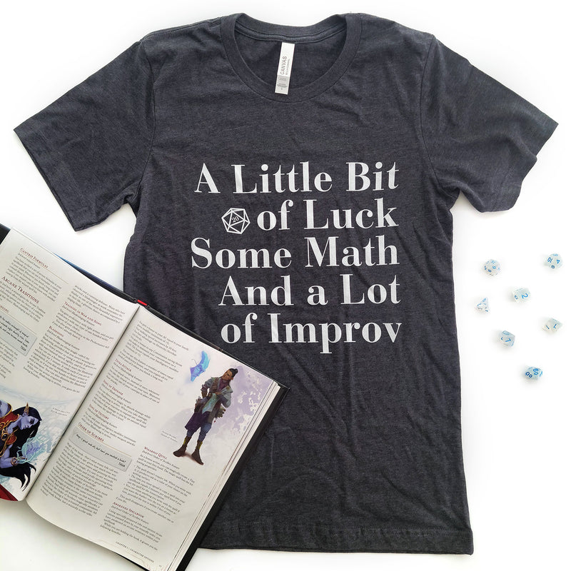 Type D&D Shirt Dark Version - Geeky merchandise for people who play D&D - Merch to wear and cute accessories and stationery Paola&