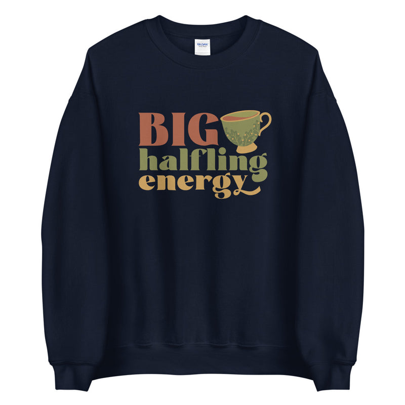 Big Halfling Energy Sweatshirt - Geeky merchandise for people who play D&D - Merch to wear and cute accessories and stationery Paola&