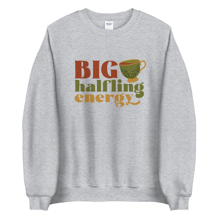 Big Halfling Energy Sweatshirt - Geeky merchandise for people who play D&D - Merch to wear and cute accessories and stationery Paola's Pixels