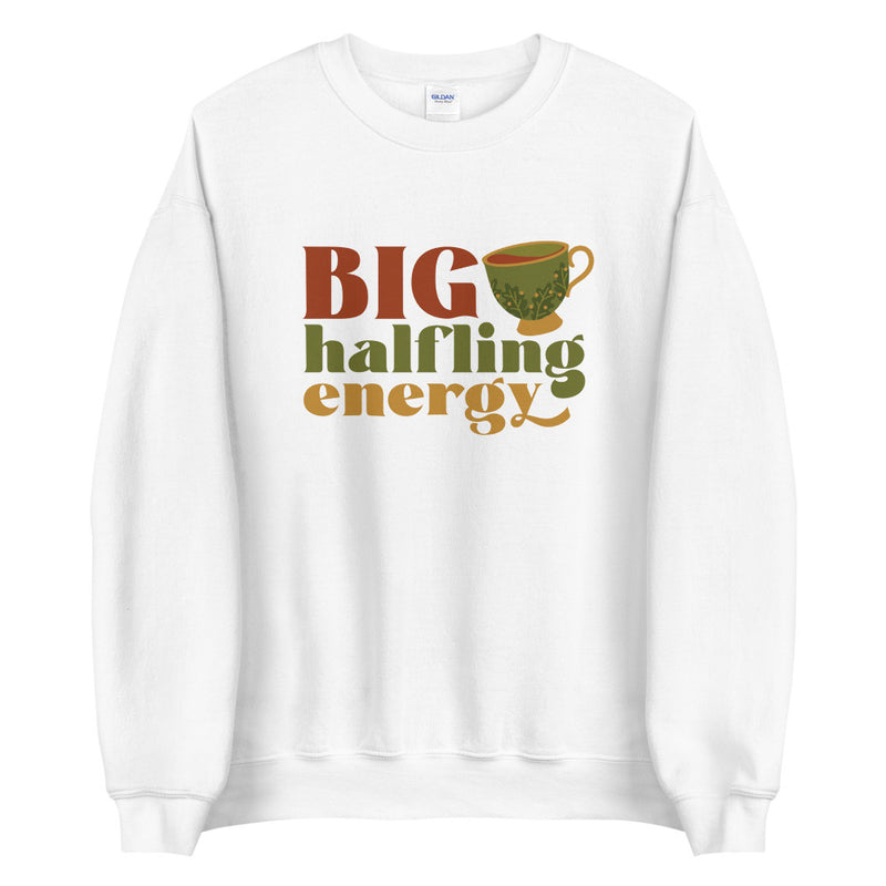Big Halfling Energy Sweatshirt - Geeky merchandise for people who play D&D - Merch to wear and cute accessories and stationery Paola&