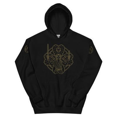 Lucky Pullover Hoodie with Sleeve Prints - Geeky merchandise for people who play D&D - Merch to wear and cute accessories and stationery Paola's Pixels