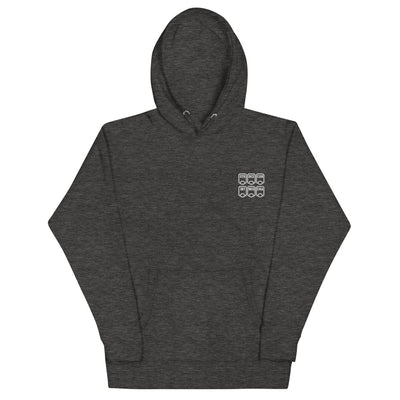 Ability Scores Embroidered Hoodie - Geeky merchandise for people who play D&D - Merch to wear and cute accessories and stationery Paola's Pixels