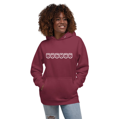 Ability Scores Unisex Hoodie - Geeky merchandise for people who play D&D - Merch to wear and cute accessories and stationery Paola's Pixels