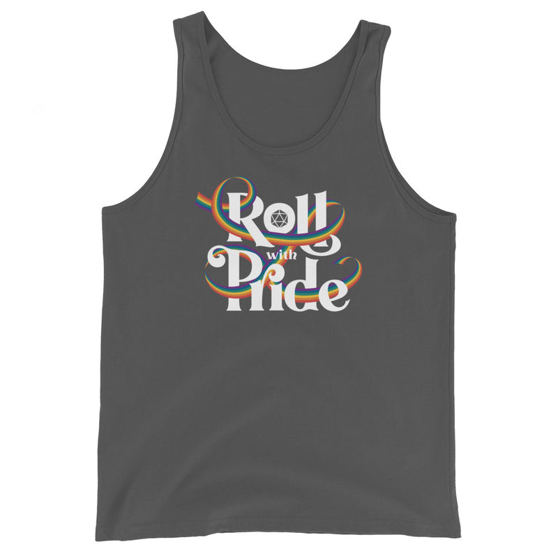 Roll With Pride Tank Top - Geeky merchandise for people who play D&D - Merch to wear and cute accessories and stationery Paola&