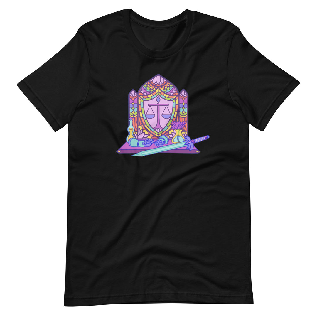 Paladin Window Shirt - Geeky merchandise for people who play D&D - Merch to wear and cute accessories and stationery Paola's Pixels