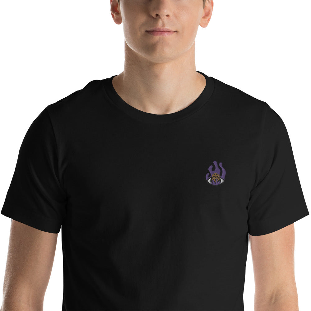 Warlock Embroidered Unisex Shirt - Geeky merchandise for people who play D&D - Merch to wear and cute accessories and stationery Paola's Pixels