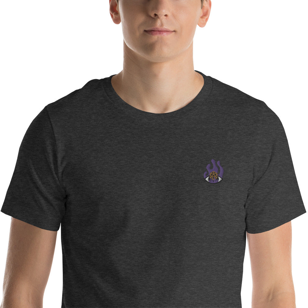 Warlock Embroidered Unisex Shirt - Geeky merchandise for people who play D&D - Merch to wear and cute accessories and stationery Paola's Pixels
