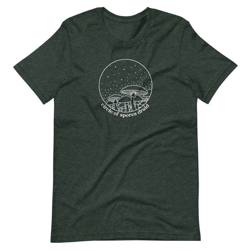 Circle of Spores Druid Unisex Shirt - Geeky merchandise for people who play D&D - Merch to wear and cute accessories and stationery Paola&