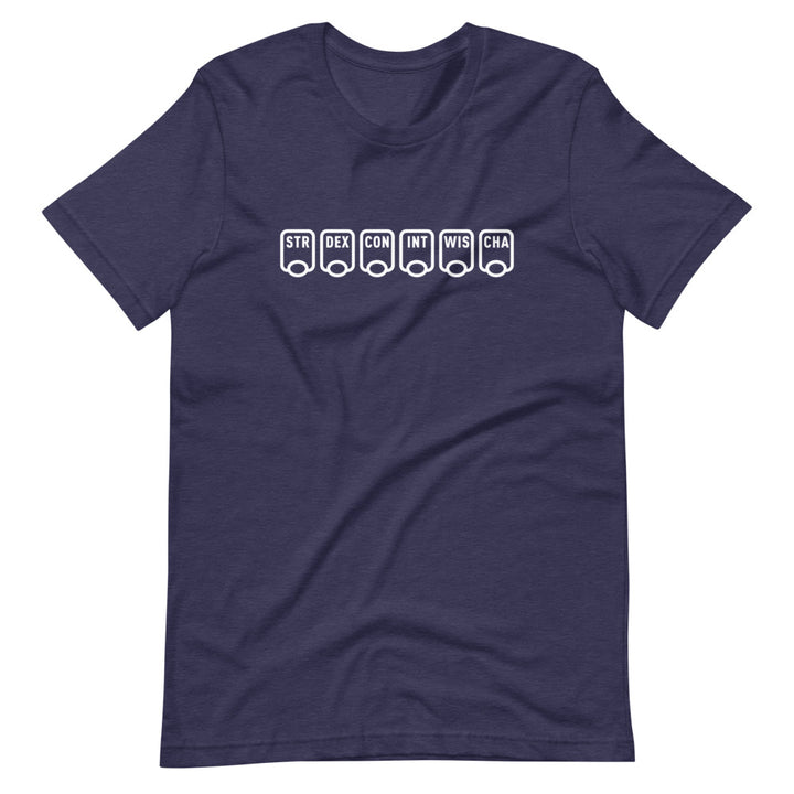 Ability Scores Shirt - Geeky merchandise for people who play D&D - Merch to wear and cute accessories and stationery Paola's Pixels