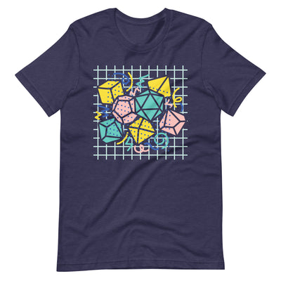 90s Dice Shirt Light Version - Geeky merchandise for people who play D&D - Merch to wear and cute accessories and stationery Paola's Pixels