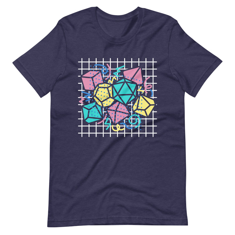 90s Dice Shirt Dark Version - Geeky merchandise for people who play D&D - Merch to wear and cute accessories and stationery Paola&