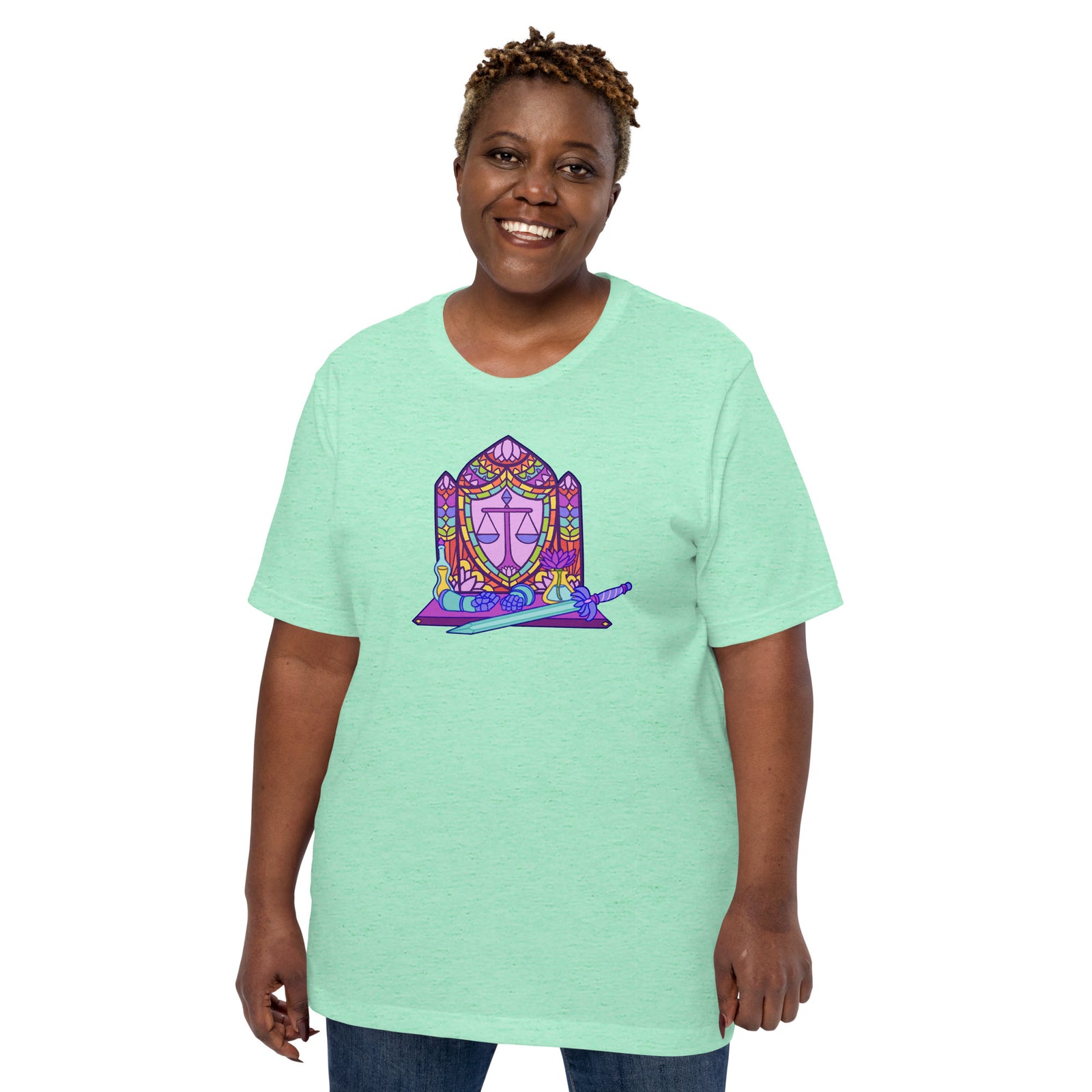 Paladin Window Shirt - Geeky merchandise for people who play D&D - Merch to wear and cute accessories and stationery Paola's Pixels