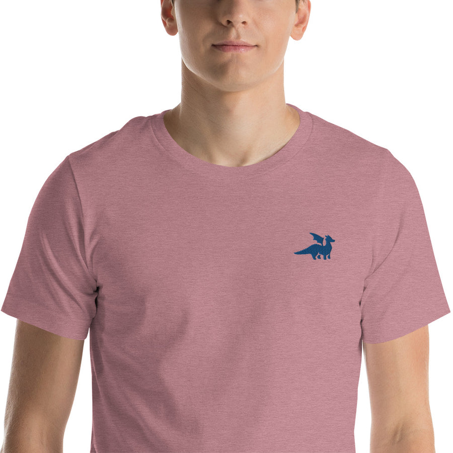 Blue Dragon Embroidered Unisex Shirt - Geeky merchandise for people who play D&D - Merch to wear and cute accessories and stationery Paola's Pixels