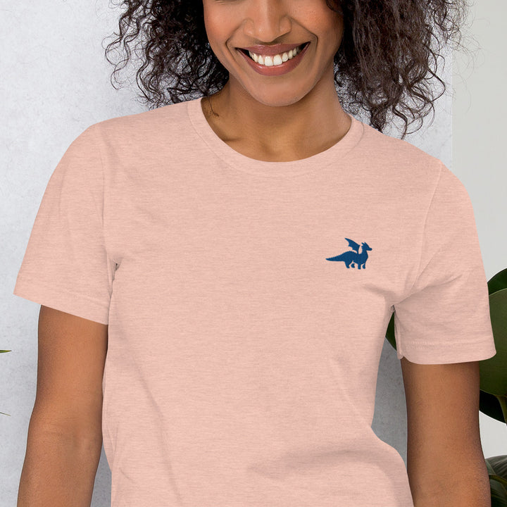 Blue Dragon Embroidered Unisex Shirt - Geeky merchandise for people who play D&D - Merch to wear and cute accessories and stationery Paola's Pixels