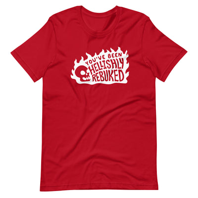 You've Been Hellishly Rebuked Shirt - Geeky merchandise for people who play D&D - Merch to wear and cute accessories and stationery Paola's Pixels