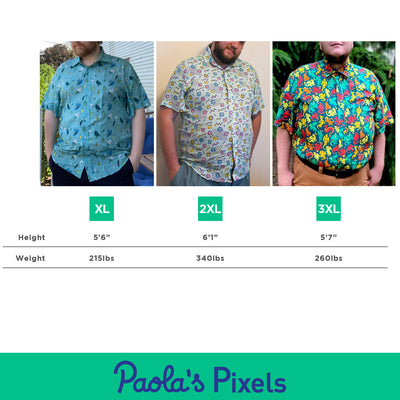 Black 90s Dice Unisex Button Up - Geeky merchandise for people who play D&D - Merch to wear and cute accessories and stationery Paola's Pixels