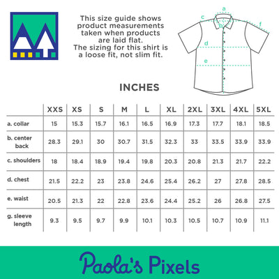 Summer Warlock Unisex Button Up - Geeky merchandise for people who play D&D - Merch to wear and cute accessories and stationery Paola's Pixels