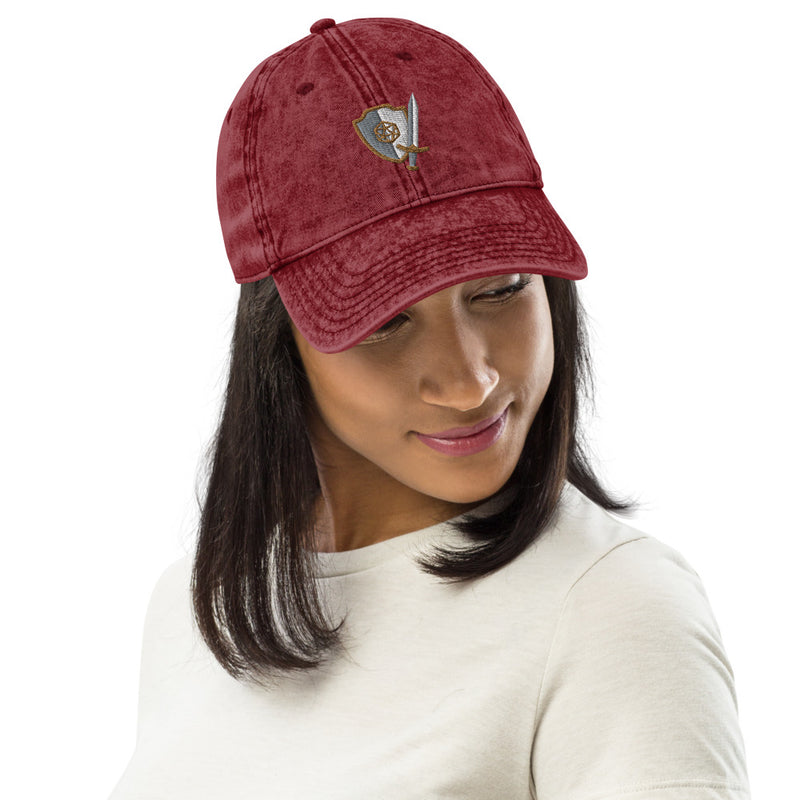Sword and Shield Cap - Geeky merchandise for people who play D&D - Merch to wear and cute accessories and stationery Paola&