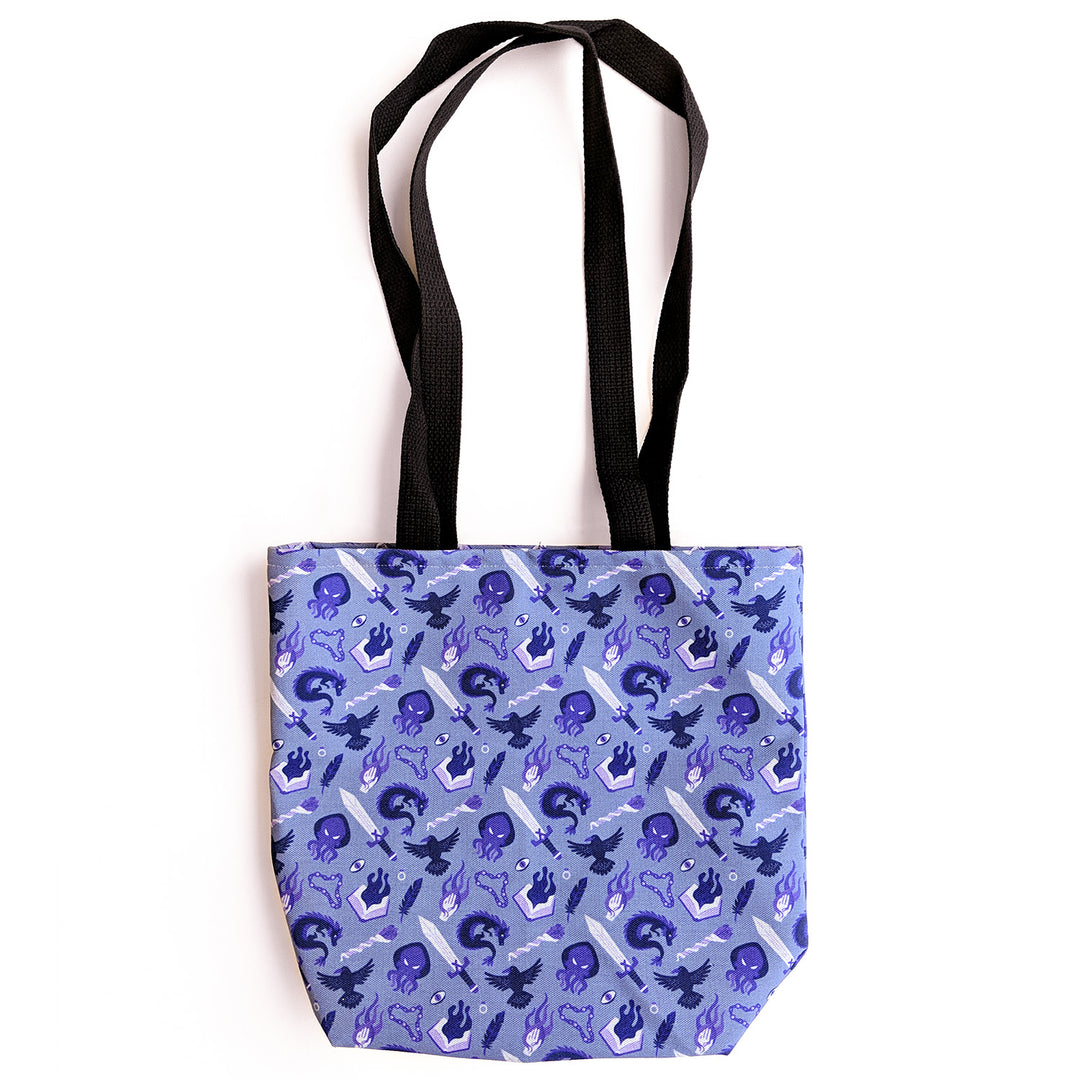 Warlock Tote Bag - Geeky merchandise for people who play D&D - Merch to wear and cute accessories and stationery Paola's Pixels