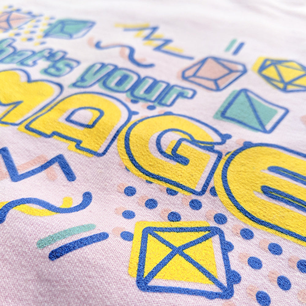 What's Your Damage Sweatshirt - Geeky merchandise for people who play D&D - Merch to wear and cute accessories and stationery Paola's Pixels