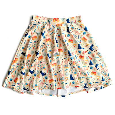 Wizard Skater Skirt - Geeky merchandise for people who play D&D - Merch to wear and cute accessories and stationery Paola's Pixels