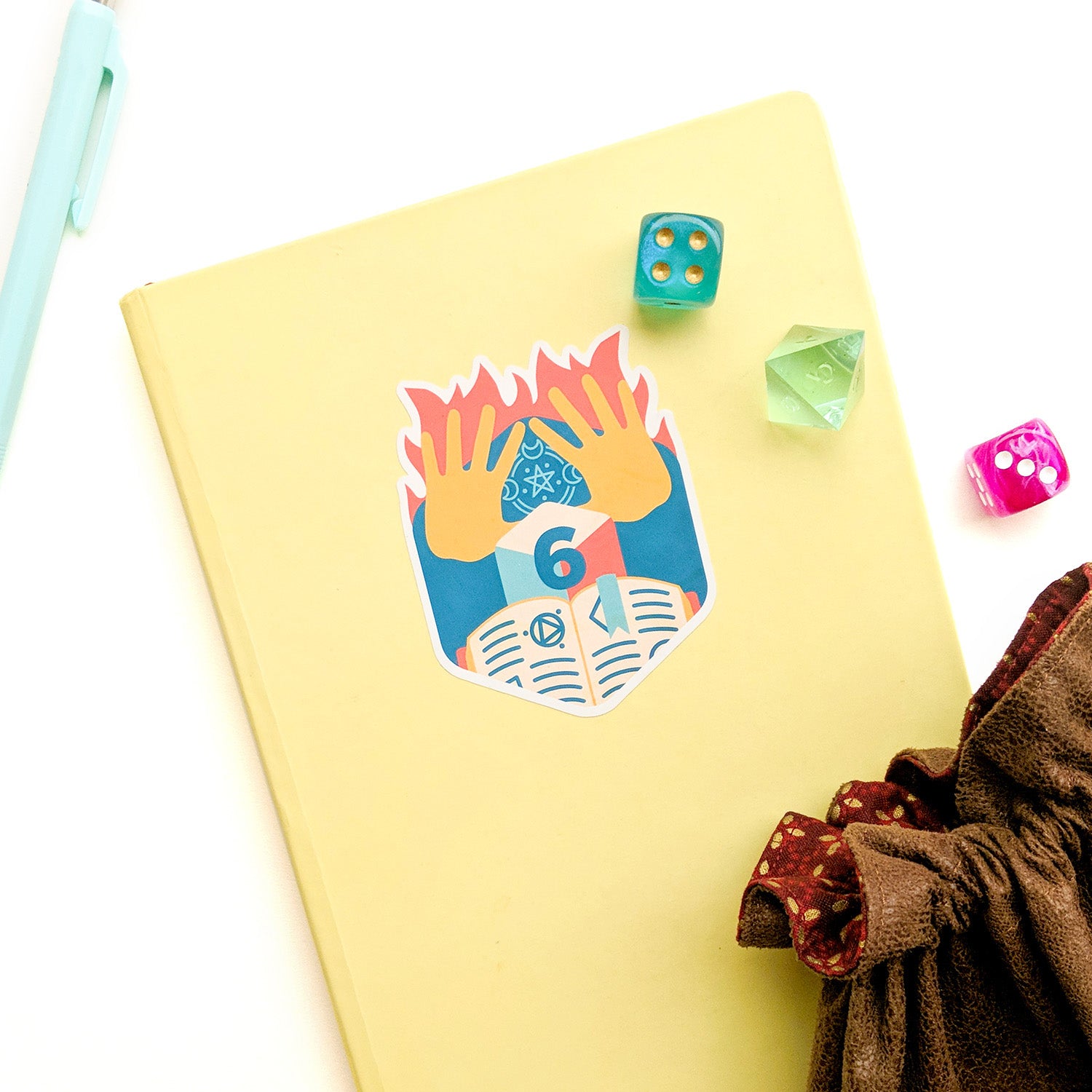 Wizard Sticker - Geeky merchandise for people who play D&D - Merch to wear and cute accessories and stationery Paola's Pixels